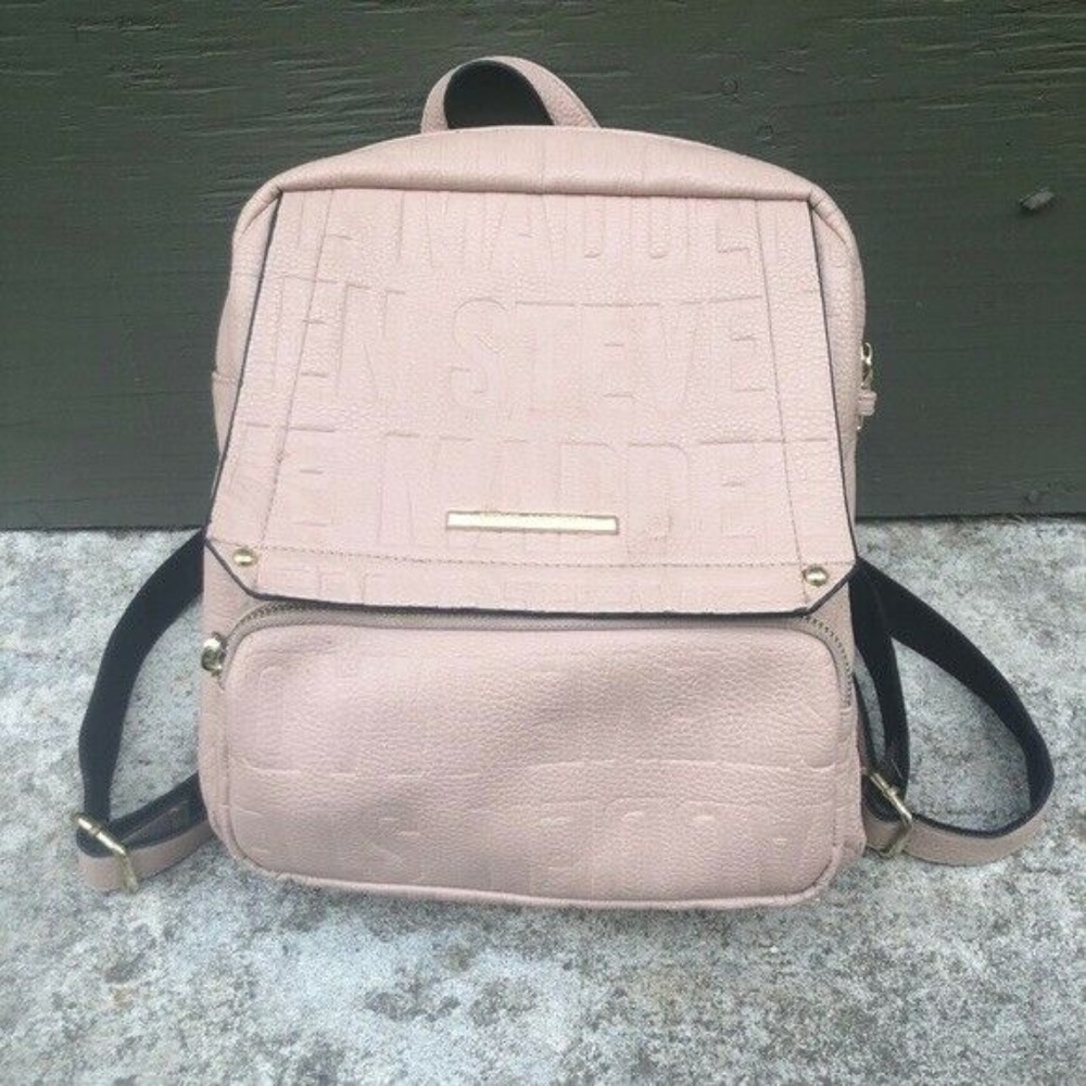 Rose and Gold Steve Madden Logo Backpack